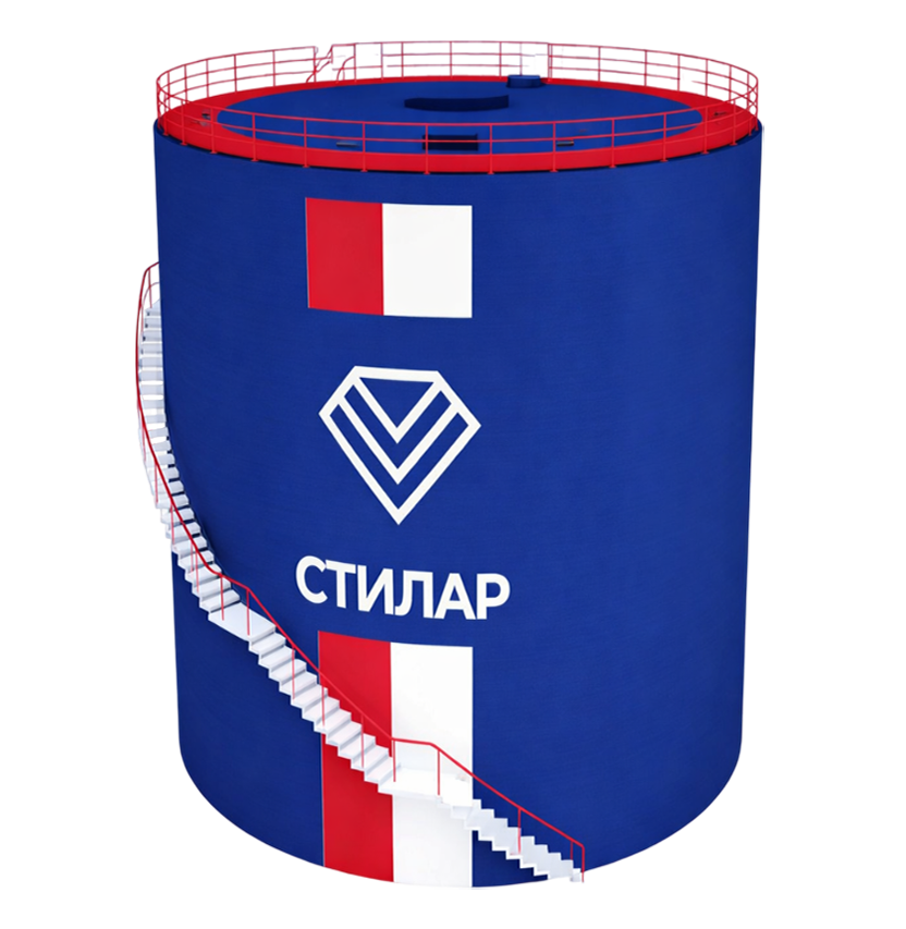 Цельносварной резервуар РВС для пожарного резервуара 125 м³ от завода-производителя